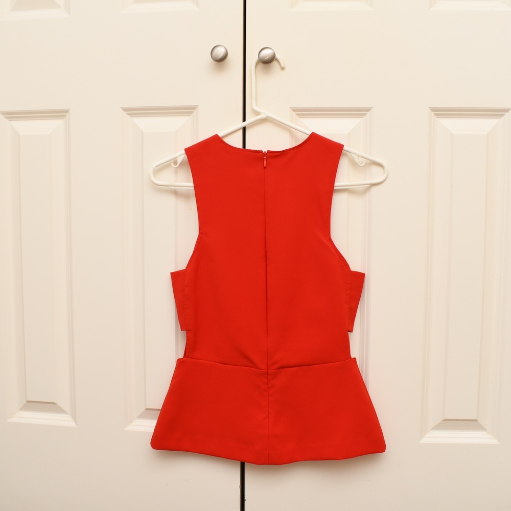 Red Peplum Top